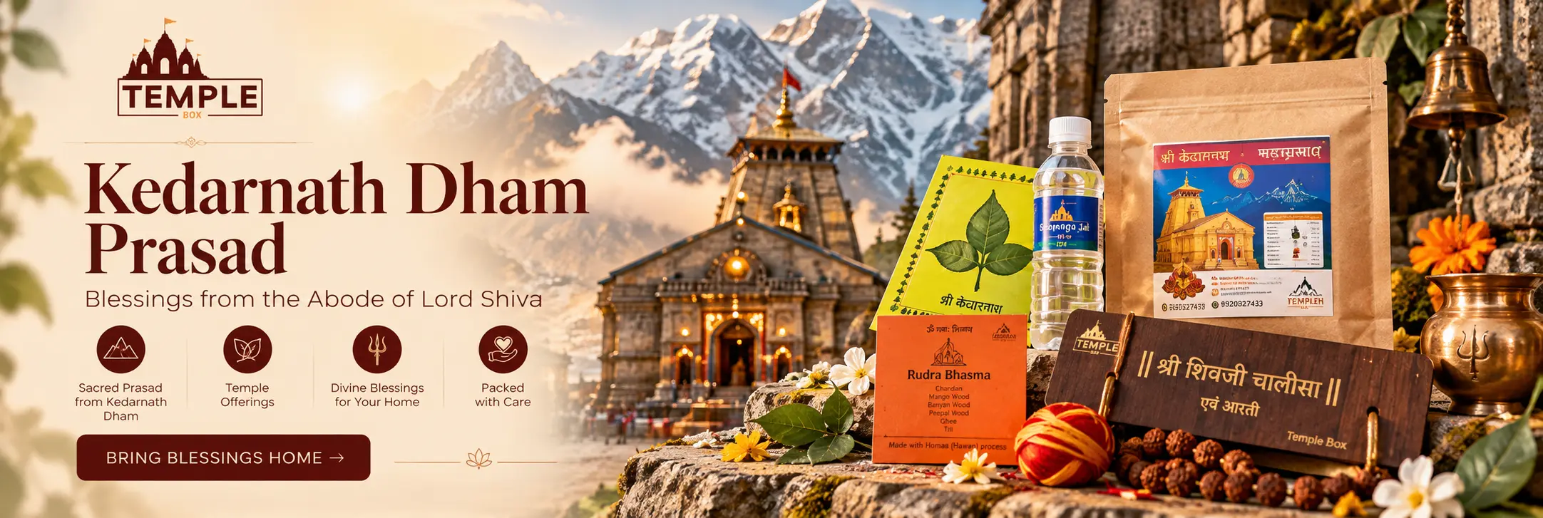 Kedarnath Prasad Blessings with temple box